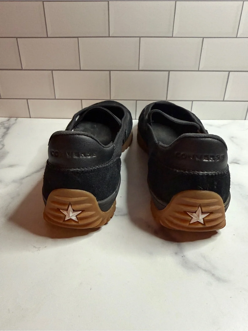 Converse Run Star Trainer Ballet Flats Black Gum Women’s 9.5 A16251C